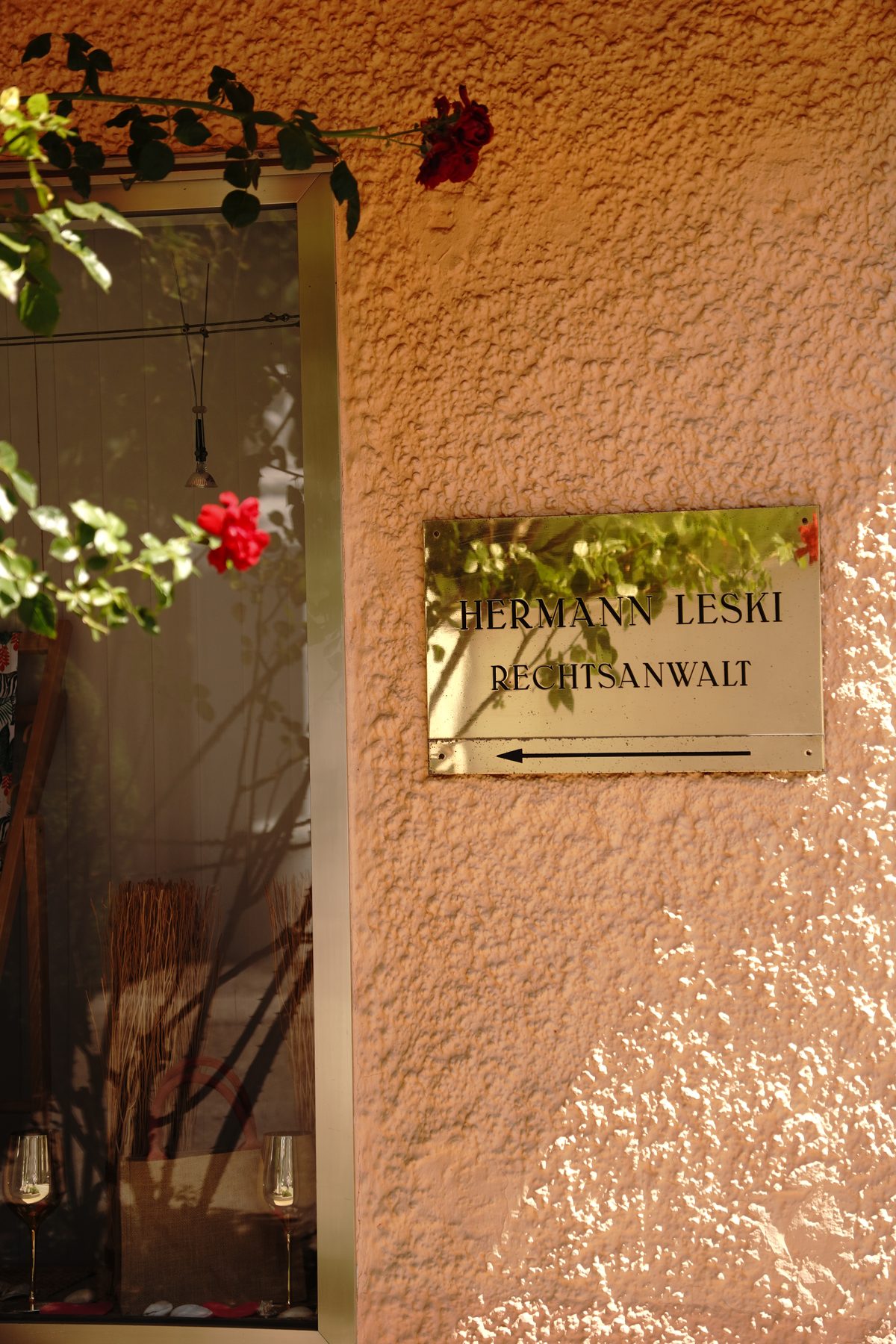 Messingschild Hermann Leski Rechtsanwalt